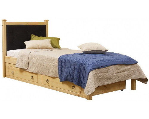 Кровать Одри с мягкой спинкой и ящиками